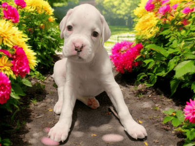 White Boxer Puppy – AKC Registered