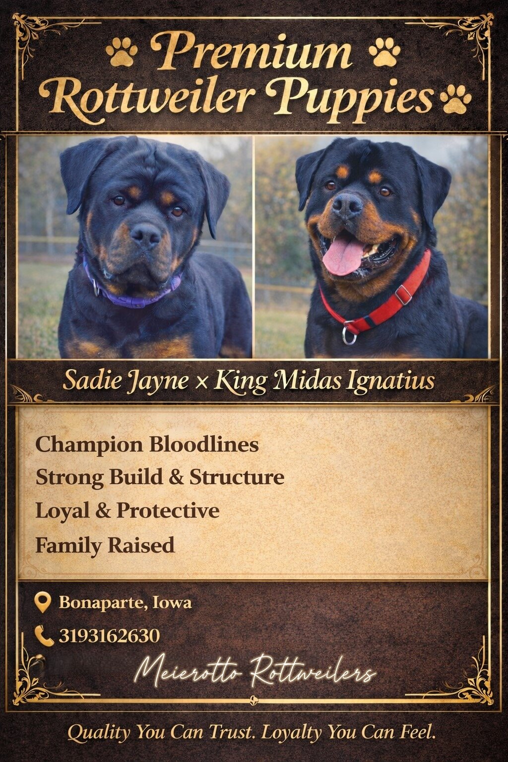 AKC Rottweiler pups image 2