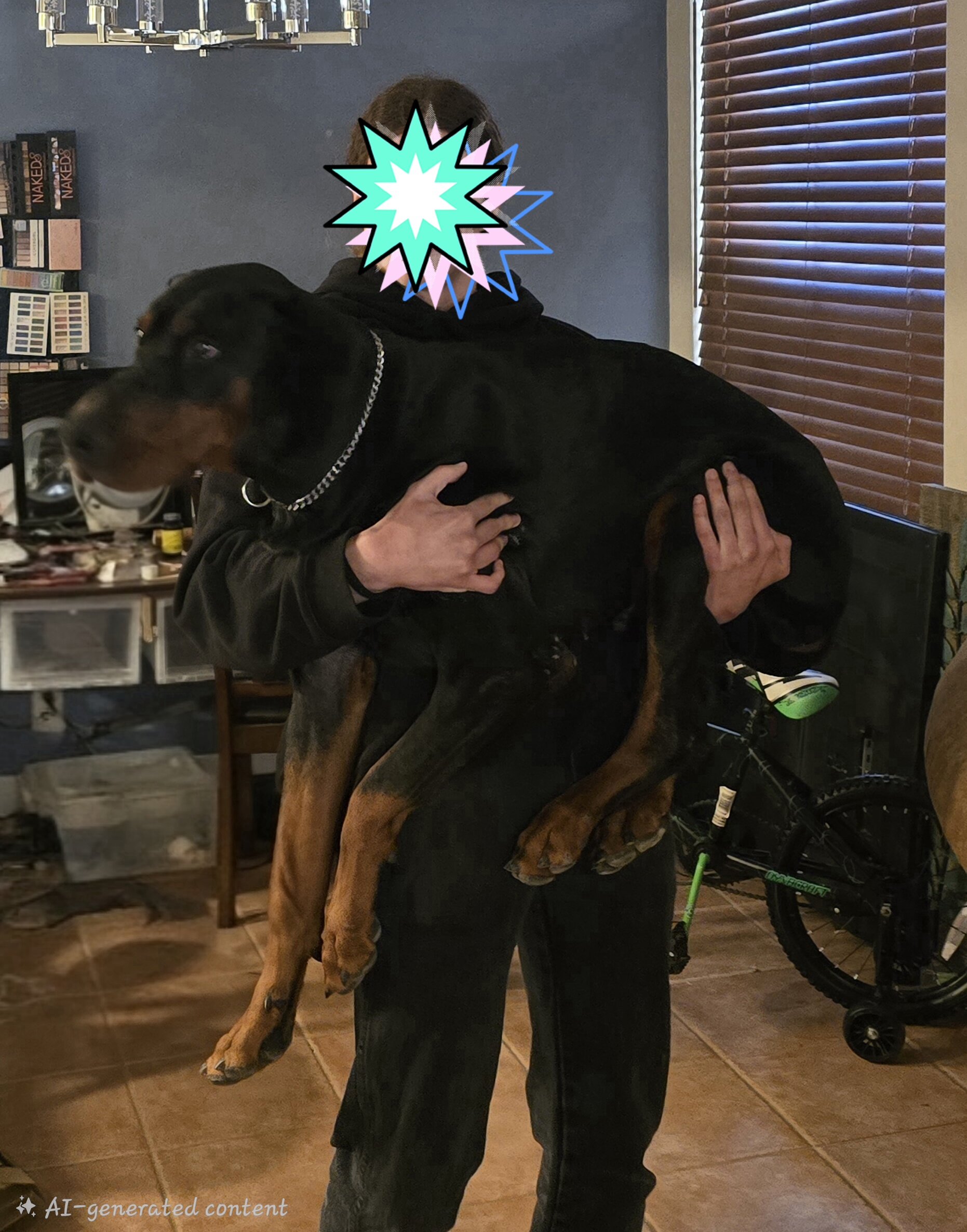1year old akc male supersized doberman image 1