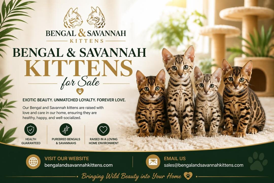 Bengal & Savannah Kittens For Sale image 6
