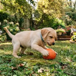 Purebred Yellow Labrador Retriever Puppy