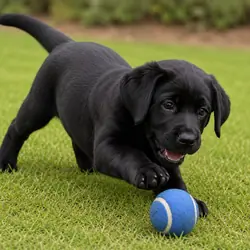 Labrador Retriever Puppy 10 weeks old Fluffy Male