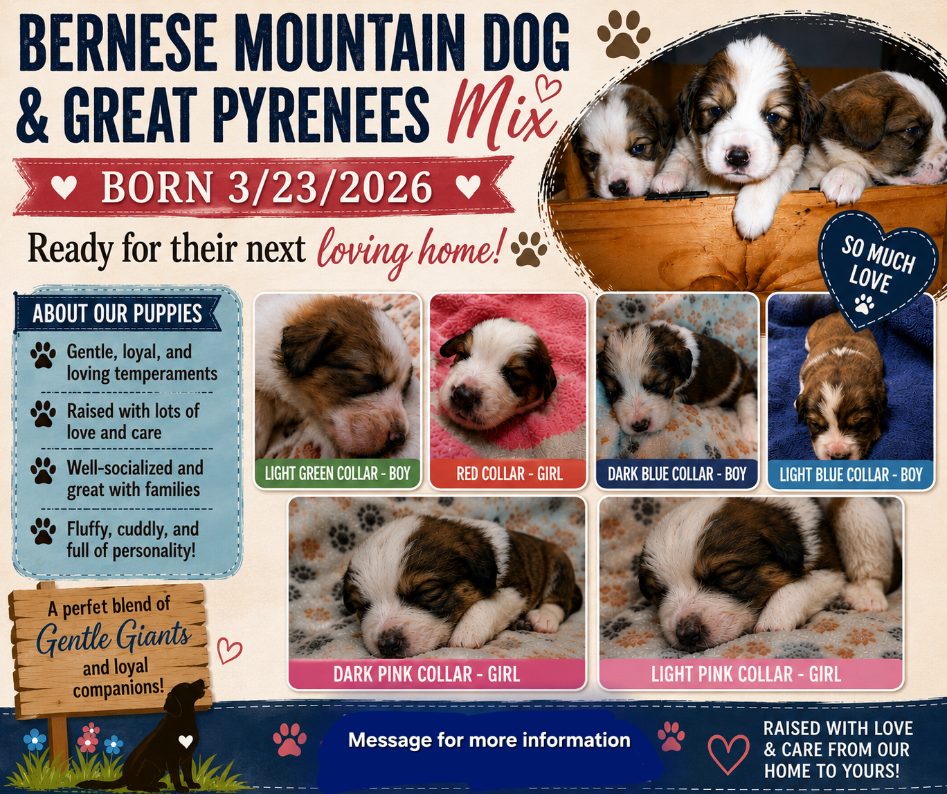 Great bernese puppies image 1
