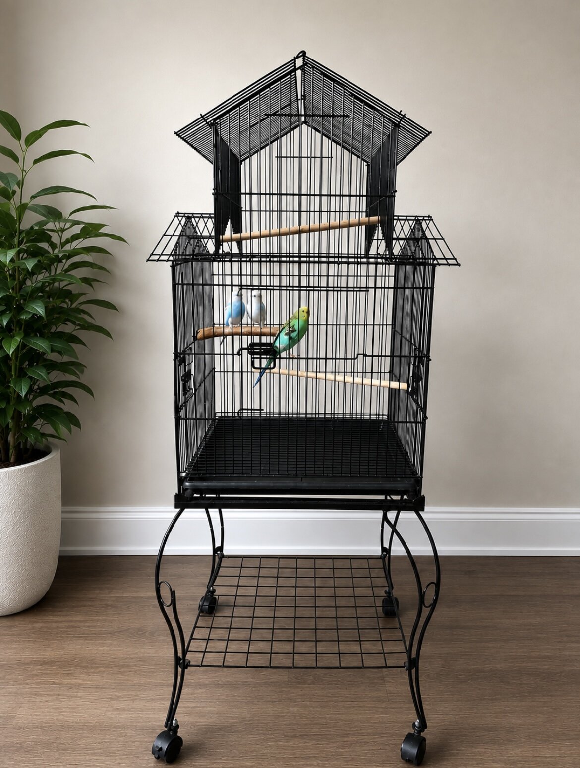 3 parakeets cage included image 1