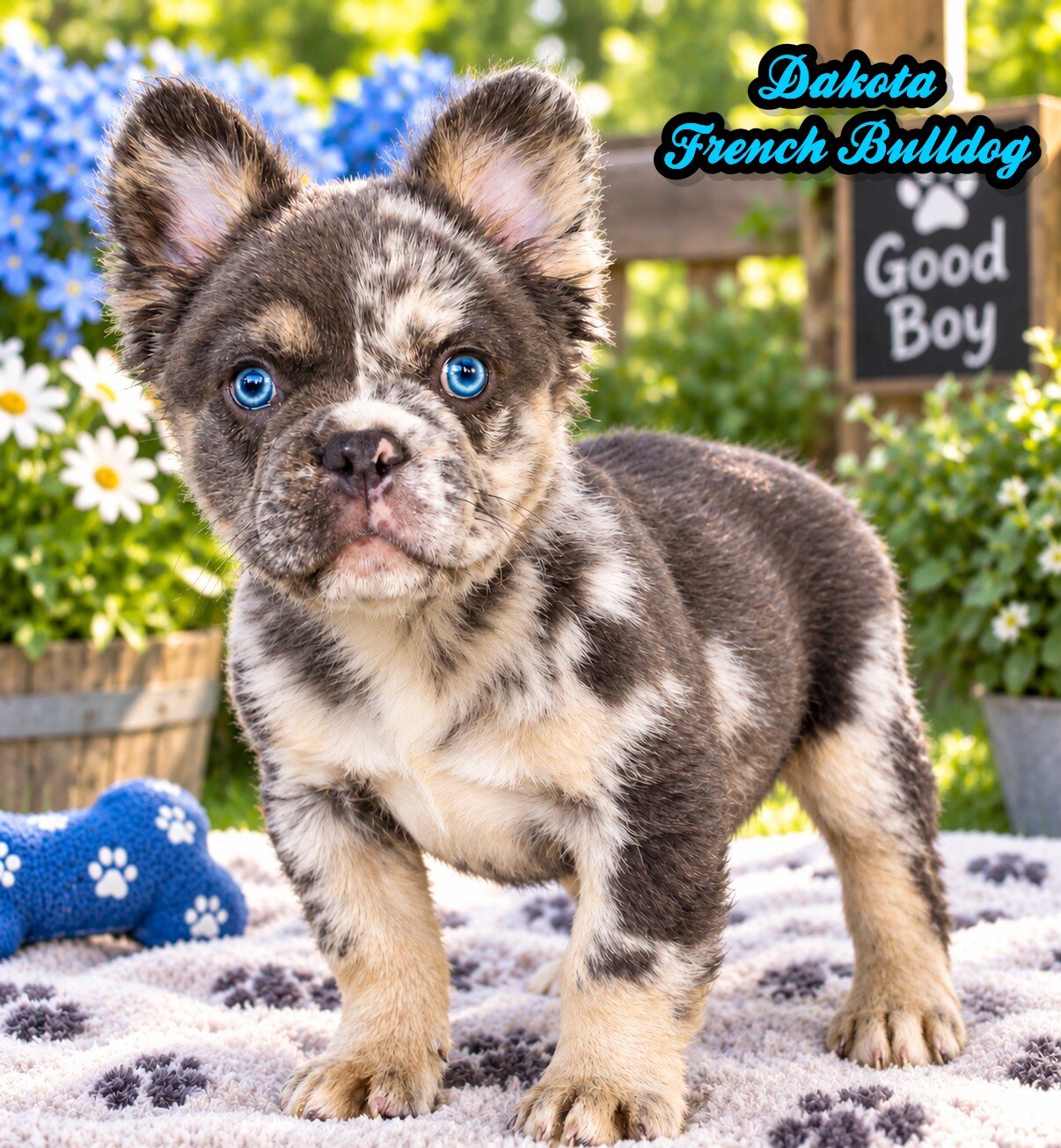 Dakota Male AKC Fluffy French Bulldog image 1