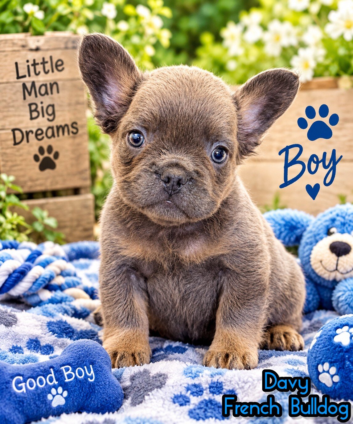 Davy Male Fluffy AKC French Bulldog image 1