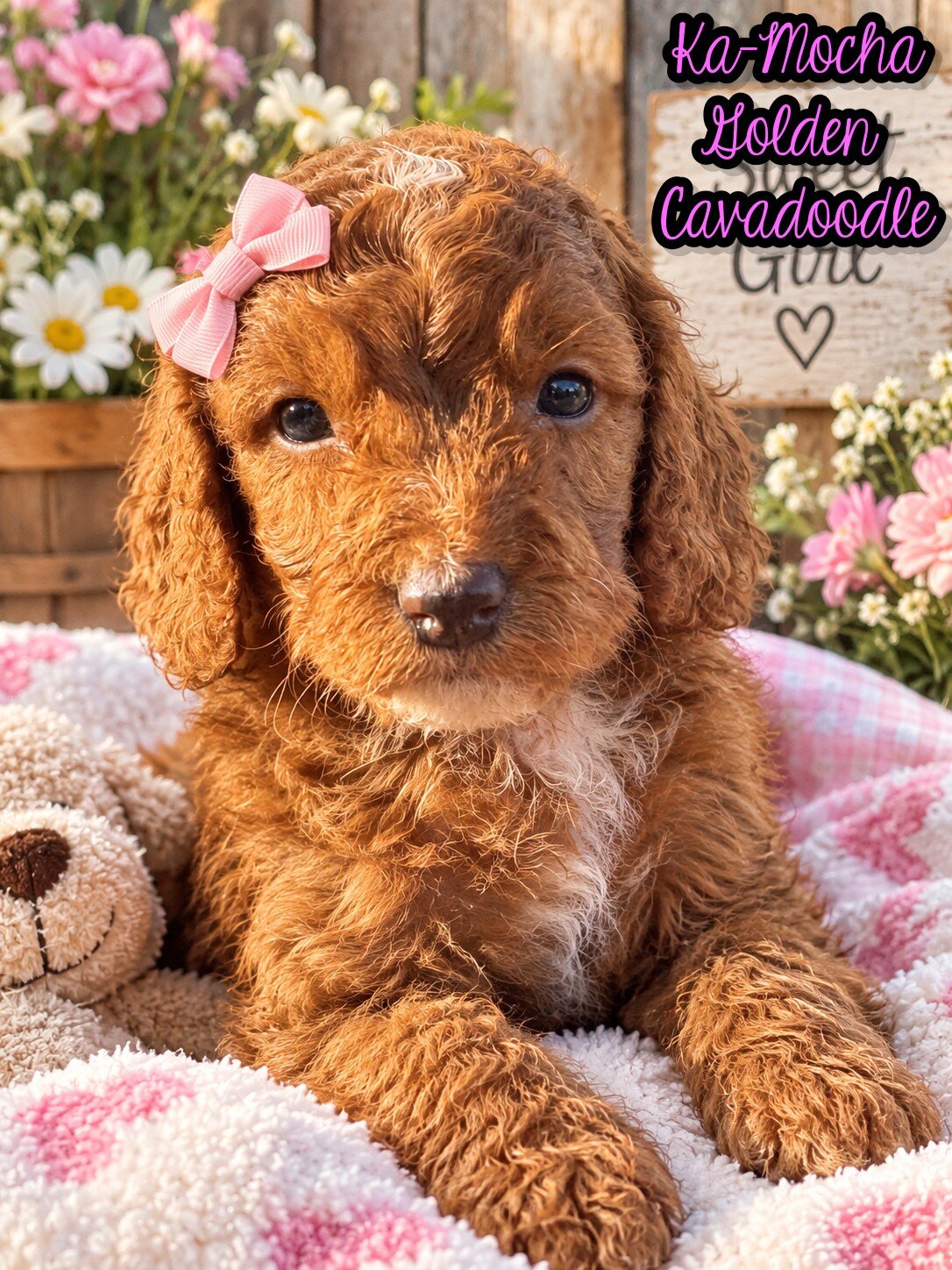 Ka-Mocha Female Golden Cavadoodle image 1