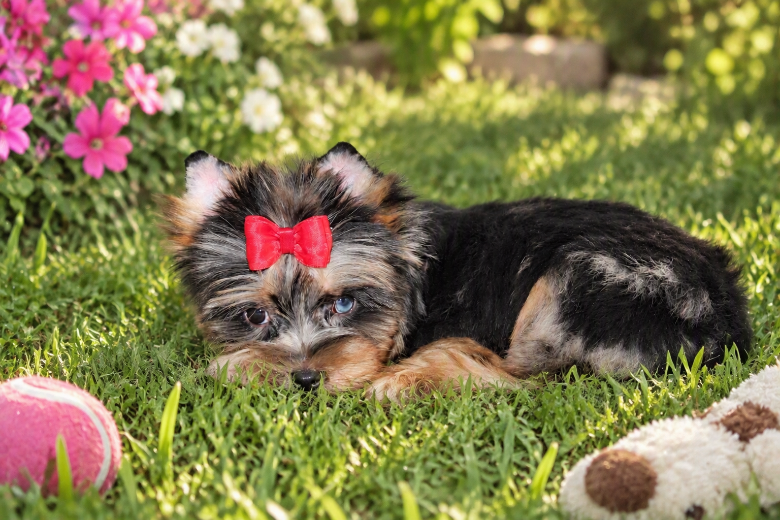 Blueberry Merle Male Yorkie image 1