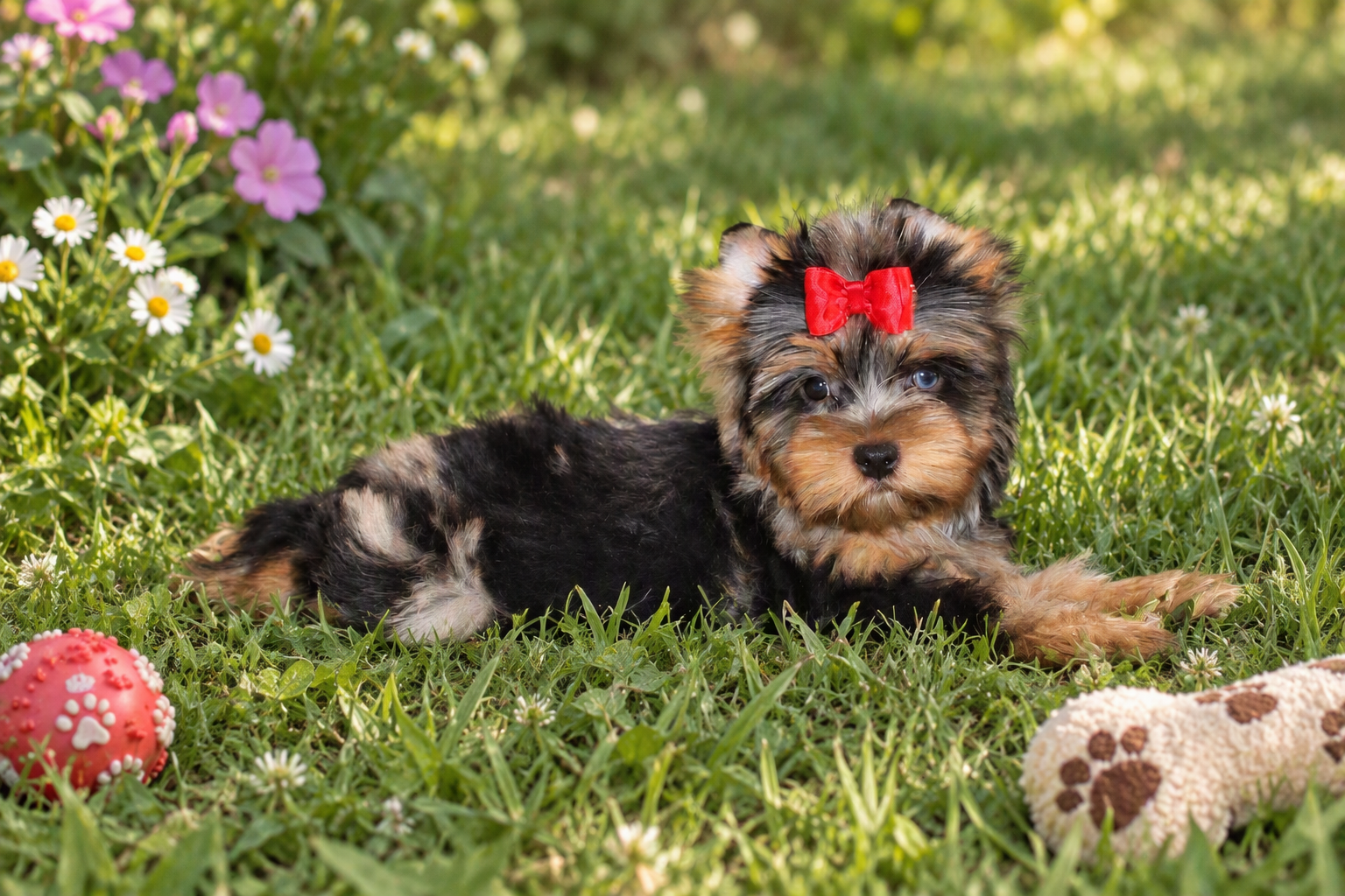 Blueberry Merle Male Yorkie image 4