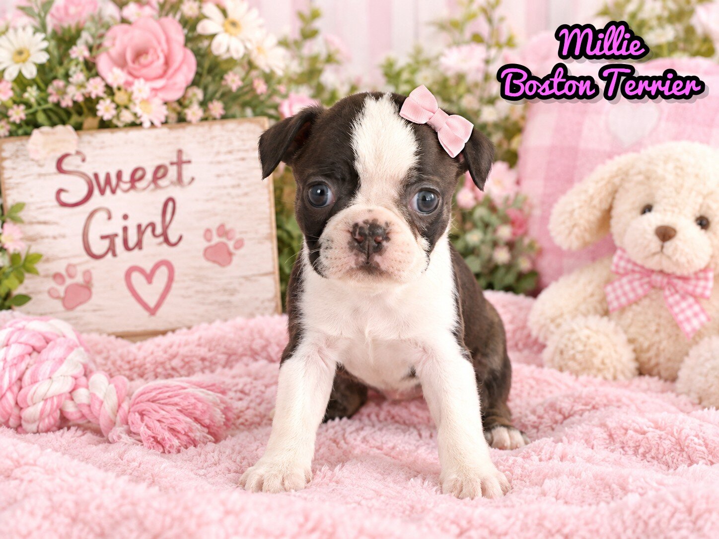 Millie Female Boston Terrier image 1