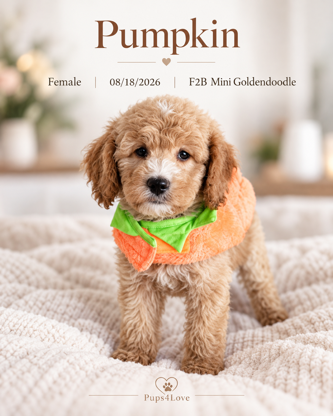 Stunning F2B Mini Goldendoodle Puppies- READY NOW image 4