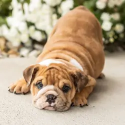 AKC english bulldog female pup in Indiana (Bailey)